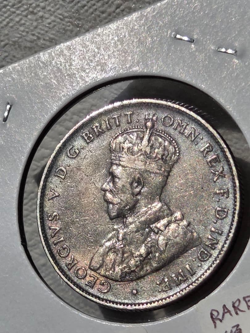 (稀少年号)オーストラリア連邦　ジョージ５世　1フローリン銀貨　1919 M