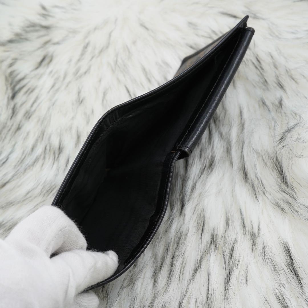 極美品　CELINE セリーヌ　二つ折り財布　トリオンフ　マカダム柄　ブラウン