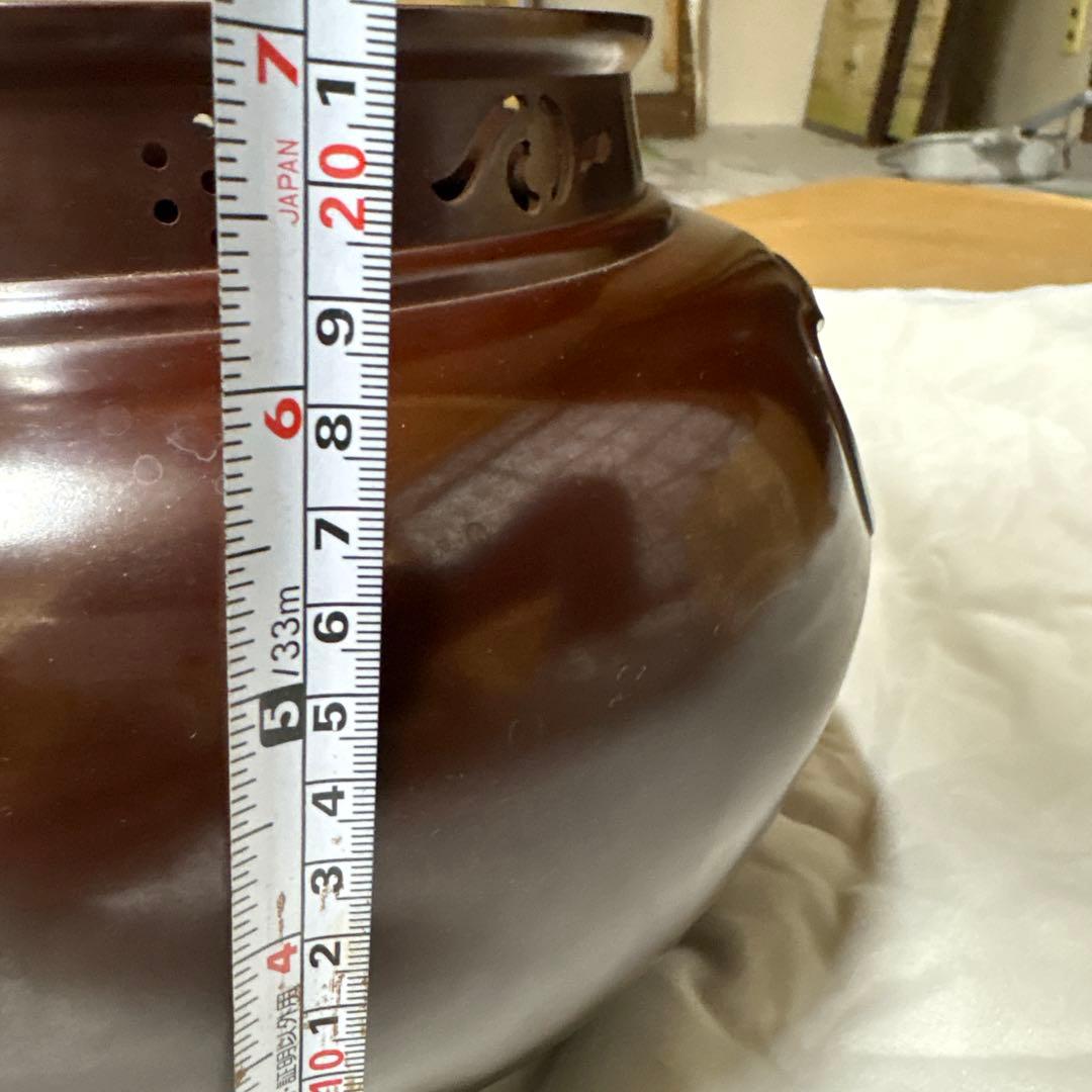 菊池正直 釜　一ノ瀬宗和 風炉　唐銅鬼面風炉　27日まで限定10%オフ‼️