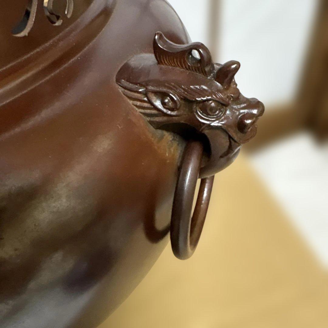 菊池正直 釜　一ノ瀬宗和 風炉　唐銅鬼面風炉　27日まで限定10%オフ‼️