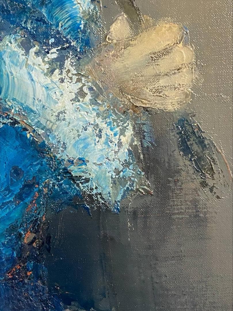 「真作」ルイス・ラマルク 【日傘の少女】 女性像 人物画　油彩画　額装　F12号