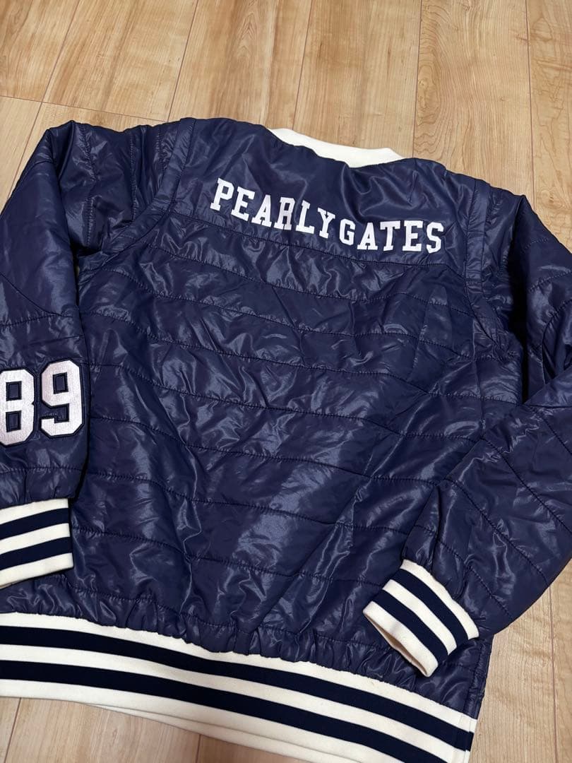 パーリーゲイツ 中綿 リバーシブル プルオーバー