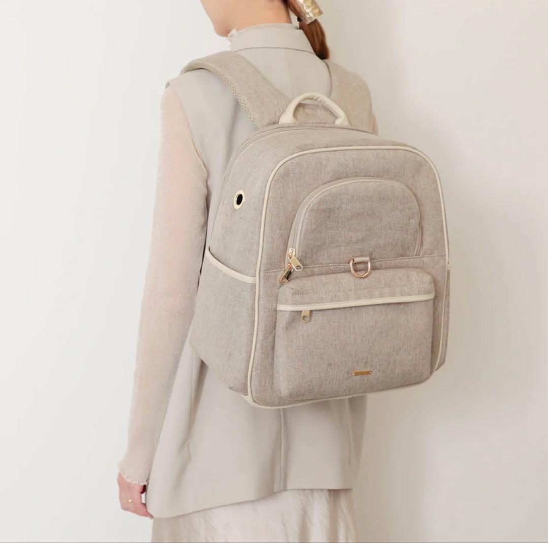 ＊タグ付モンシェリ　パイピングリュックキャリー＊