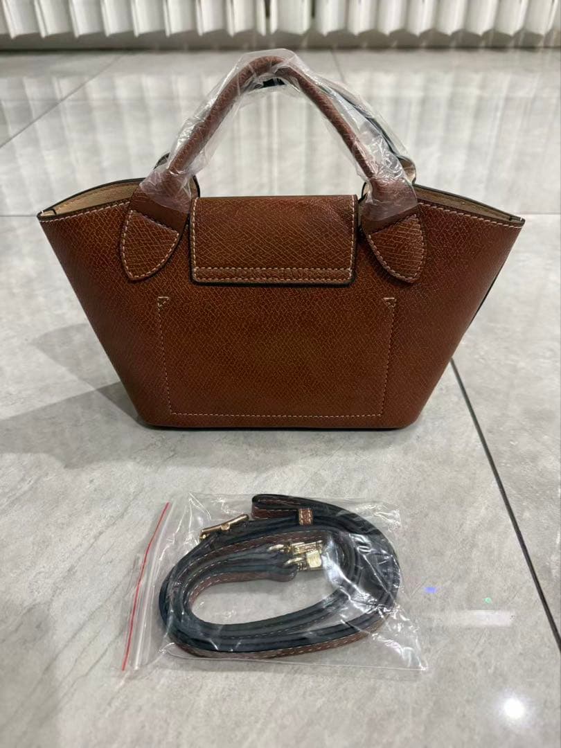 ロンシャン LONGCHAMP PURE XS トートバッグブラウン　シミアリ