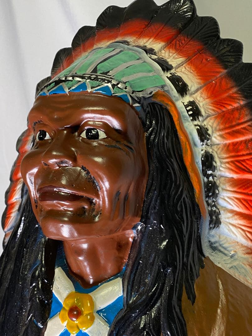 2172❣️ インディアン　男性　オブジェ　看板