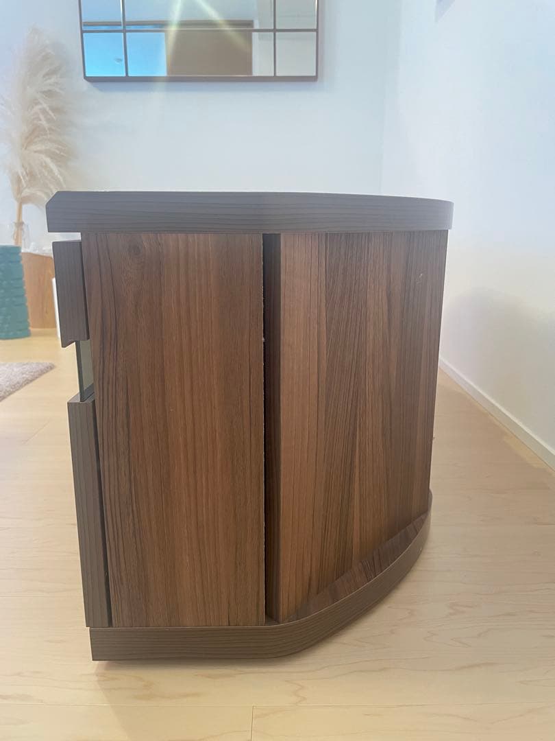 ディノス家具/隠しキャスター付きコーナーテレビ台 幅110cm ウォールナット