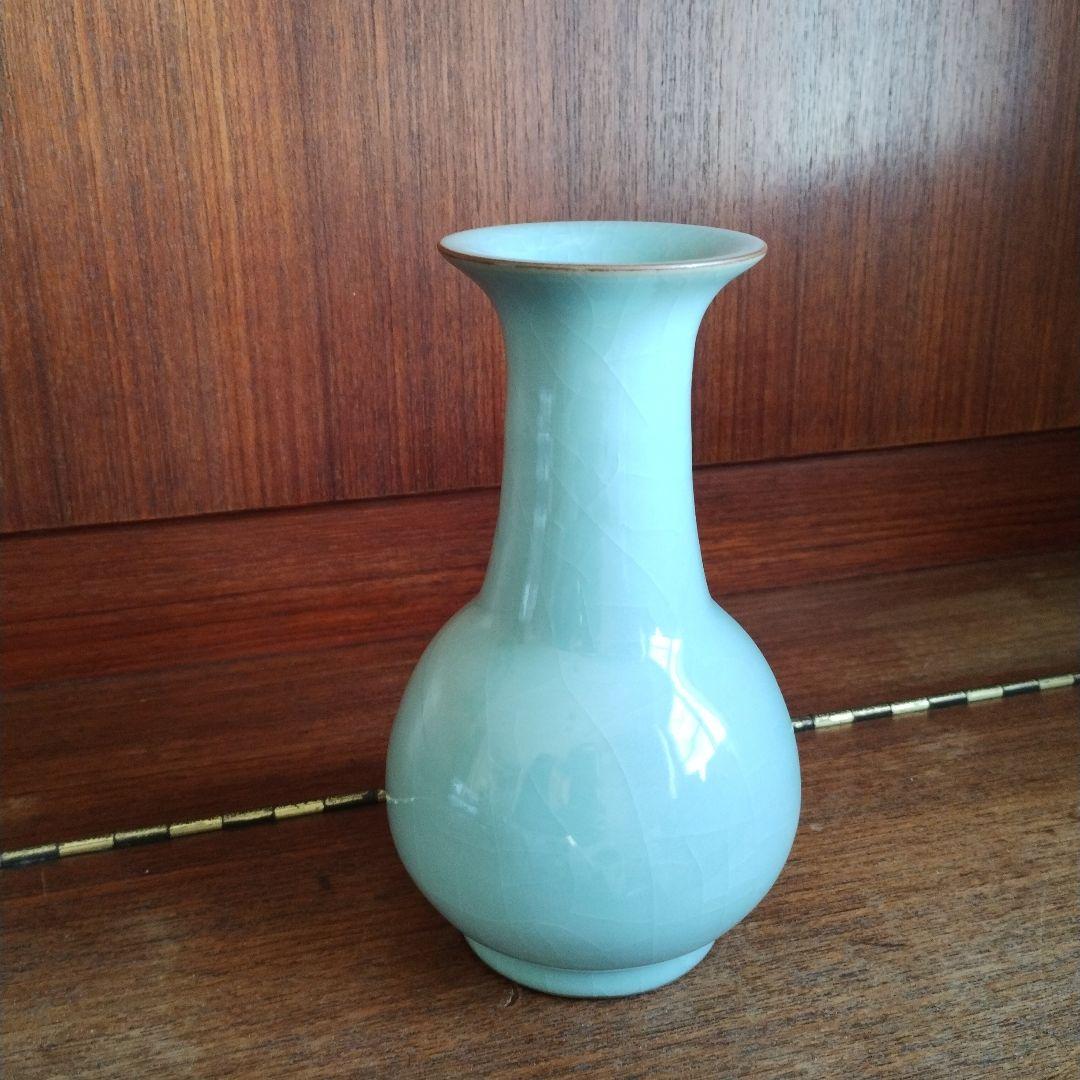 青磁　花生　浦口雅行