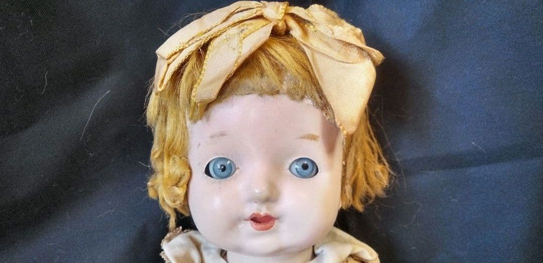三越ドール　フラーティアイ　大正　昭和　サクラビスク　人形