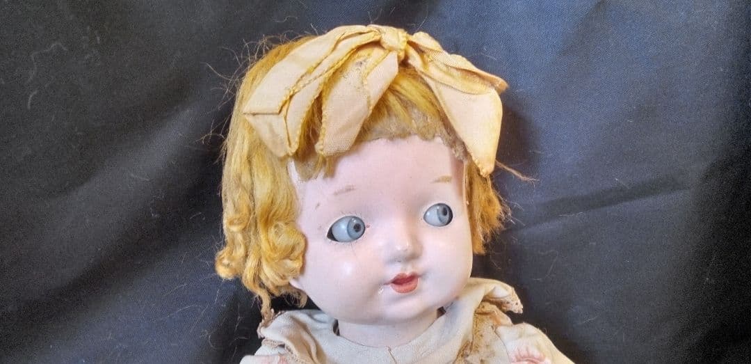 三越ドール　フラーティアイ　大正　昭和　サクラビスク　人形