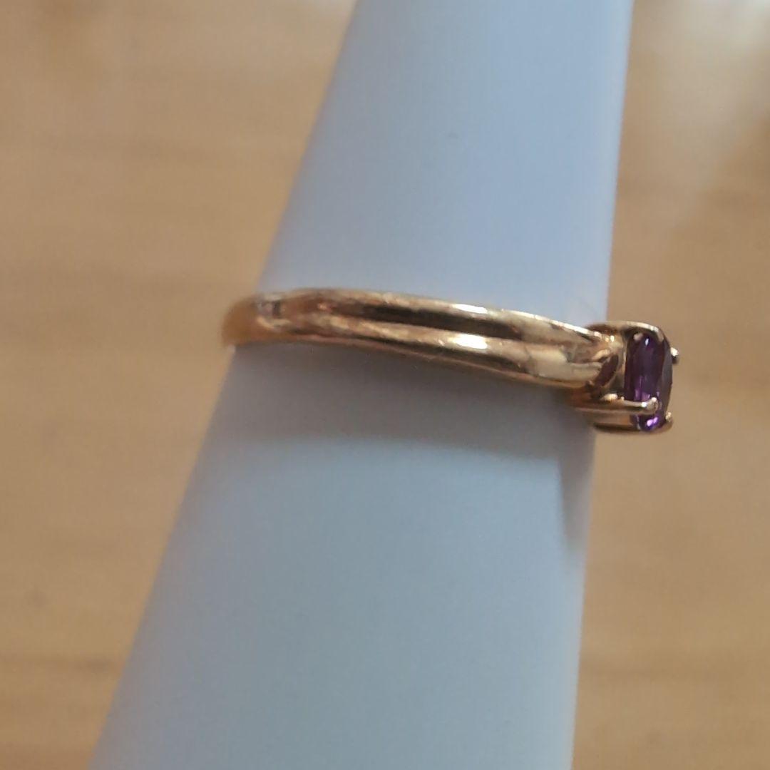 ゴールド　アメジスト リング