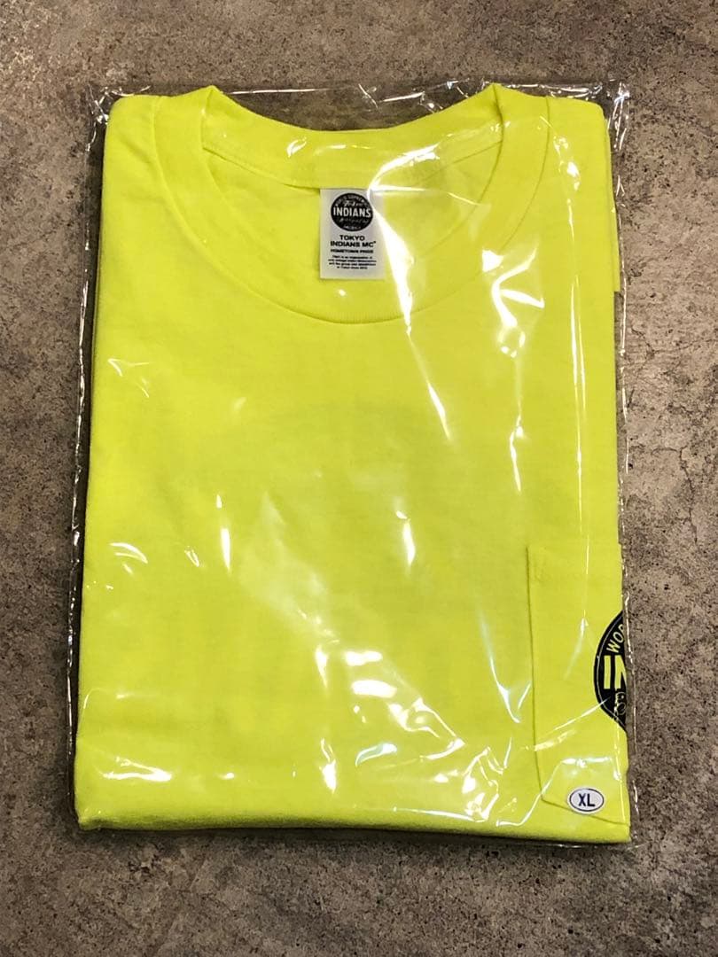 東京インディアンズ 蛍光イエロー ポケットTシャツ XL HRCS 限定