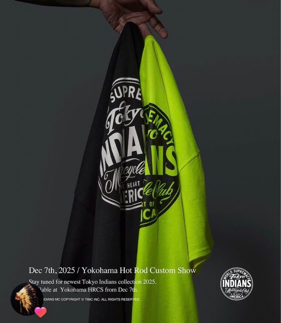 東京インディアンズ 蛍光イエロー ポケットTシャツ XL HRCS 限定