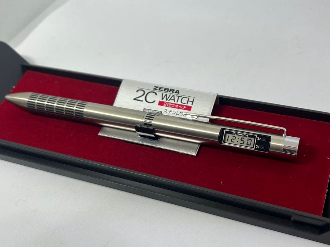 蝕刻 ゼブラ シャーボ 2Cウォッチ 2色ボールペン 時計付き　2本セット　廃盤