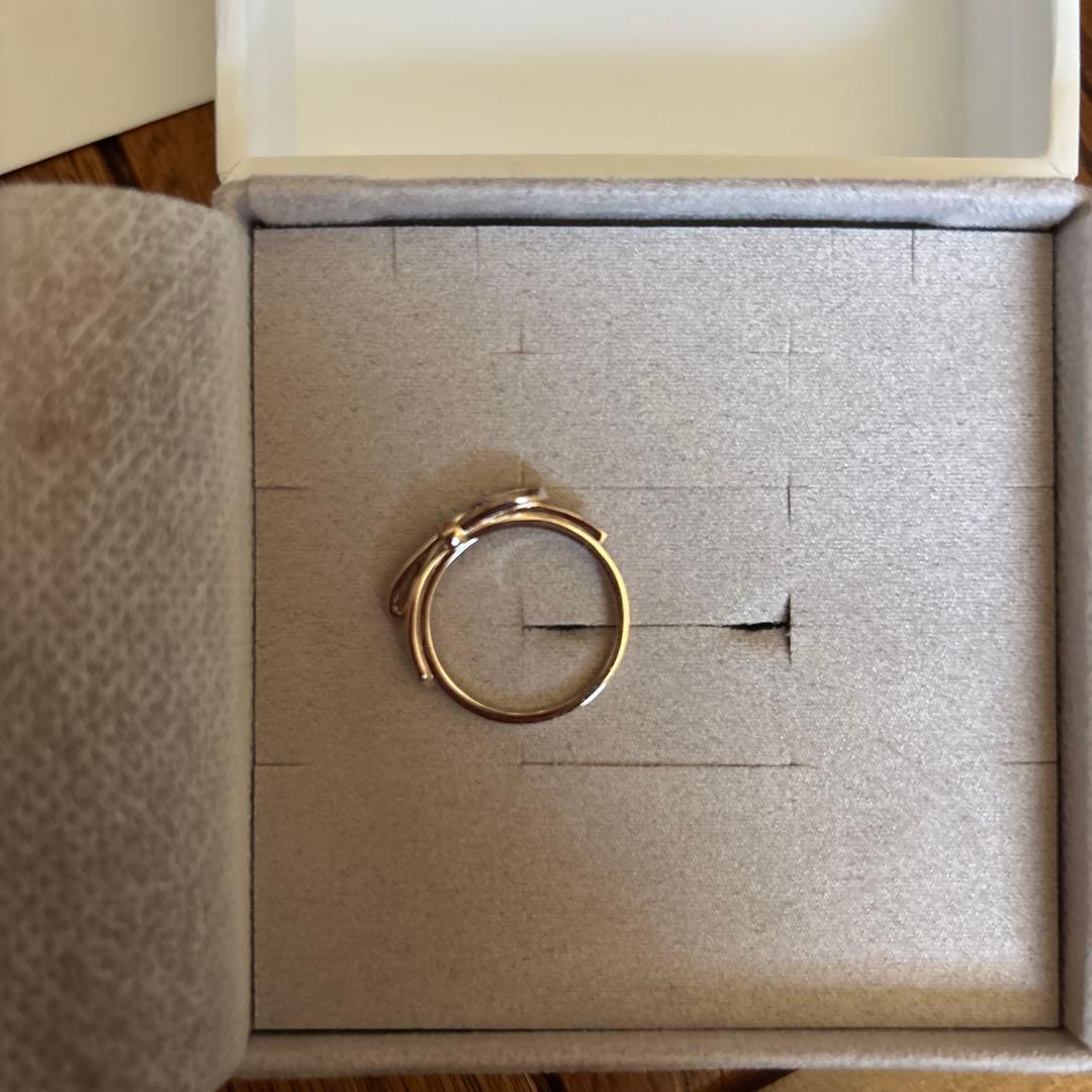 ete［ファントゥージュエリー］リボンリングピンクゴールド13号　【美品】