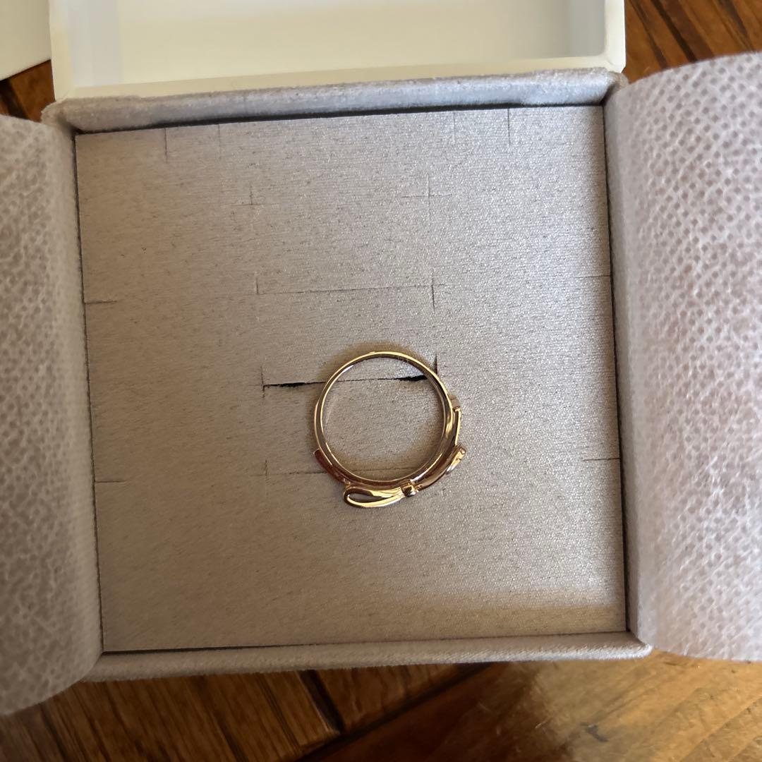 ete［ファントゥージュエリー］リボンリングピンクゴールド13号　【美品】