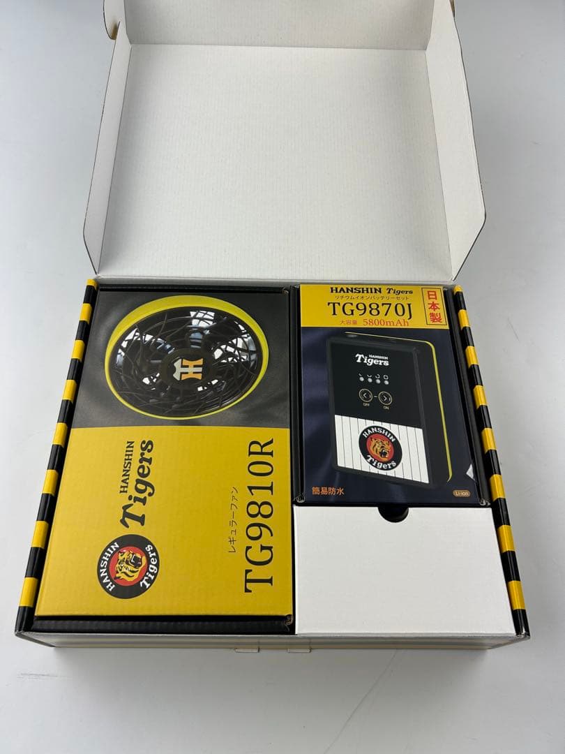 阪神タイガース　ファン＆バッテリー　空調風神服付き（Ｌサイズ）