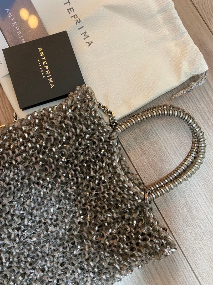 ANTEPRIMA ワイヤーバッグ カーキシルバー