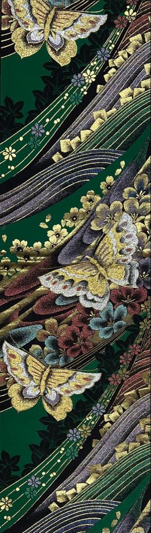 振り袖　フルセット　金彩加工　長襦袢付　刺繍入り　金通し　赤　花　664