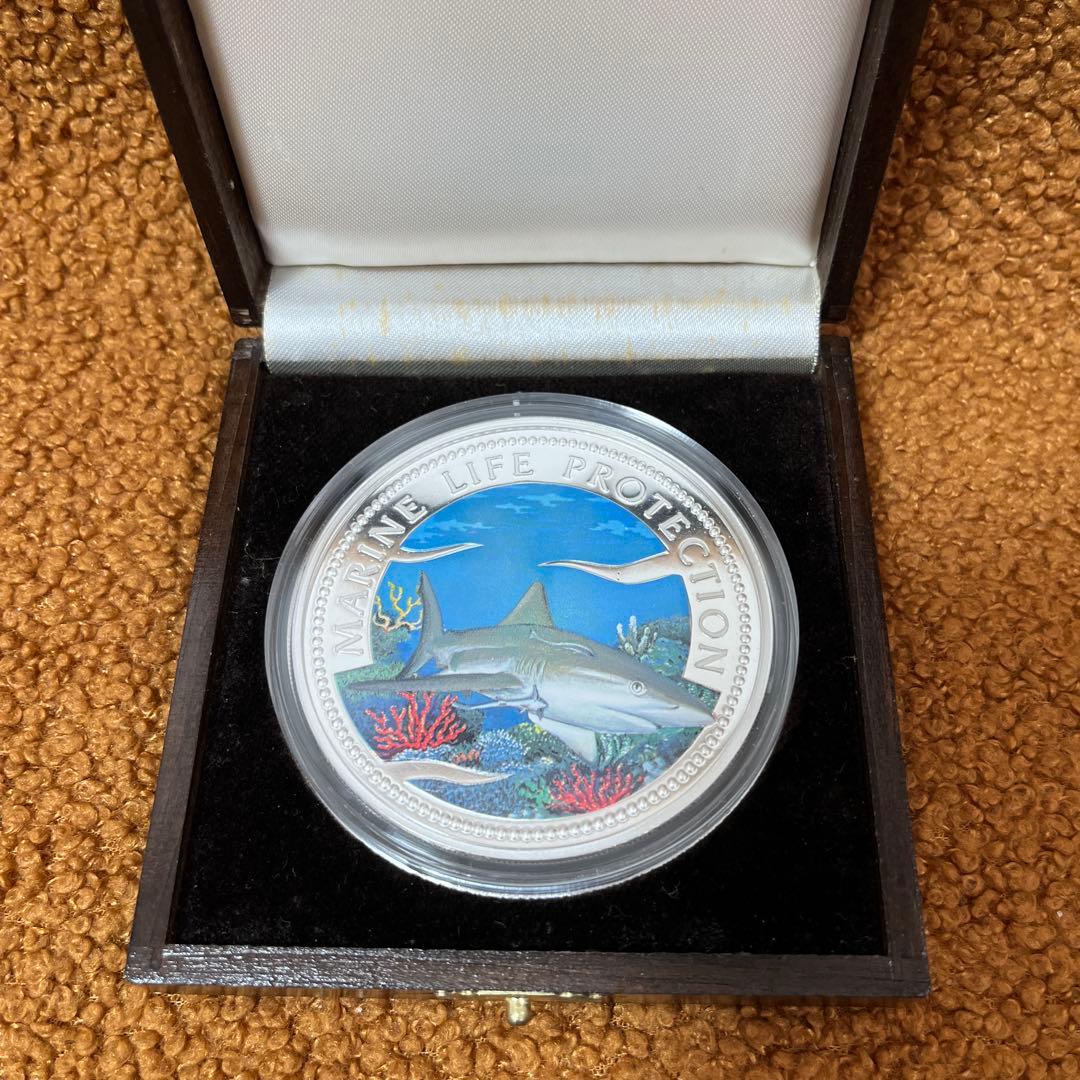 パラオ 1999年 サメ記念硬貨 20$ 【 純銀 】 ５オンス
