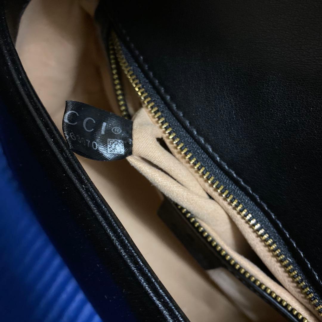 【訳あり】GUCCI GGマーモント　スモール トップハンドルバッグ