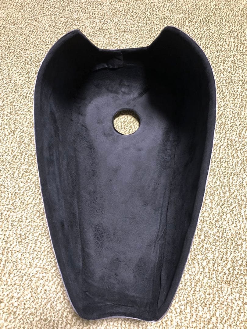 サイモンカスタム　タンクカバー グロスグレー/ホワイトハンドスクリプト