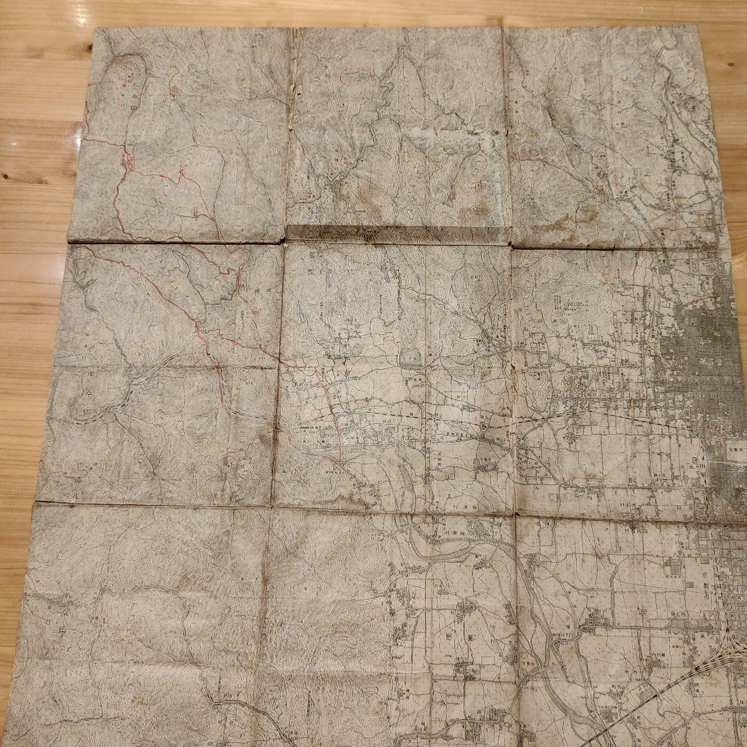古地図　京都　約１００年前の地図　大正11年　コレクション　昔の地図　最安値