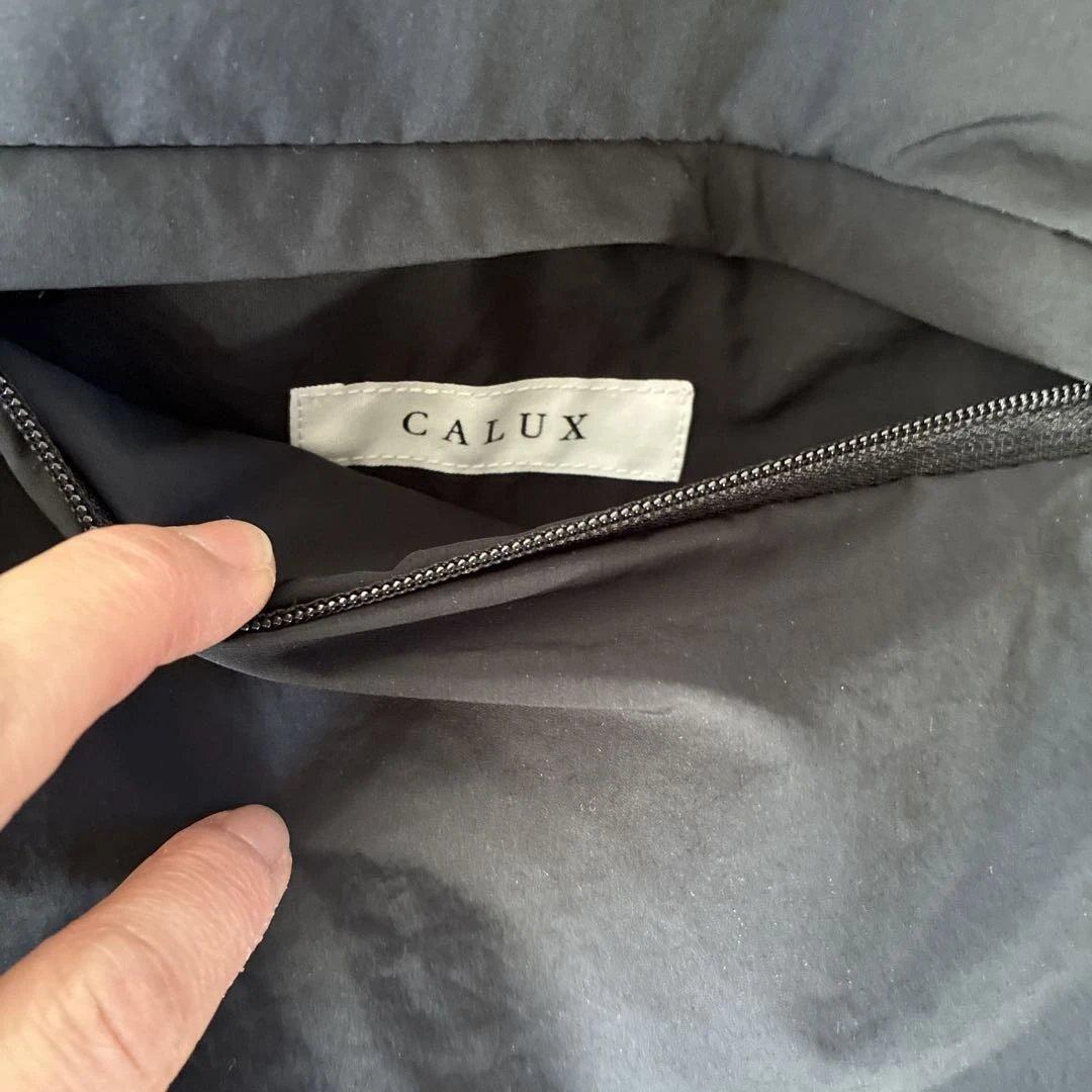 CALUX フード付きダウンマフラー 黒