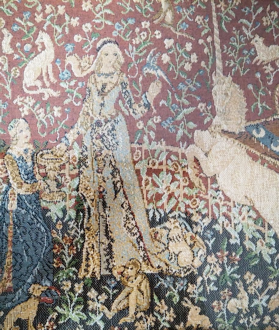 ゴブラン織り額絵 ・乙女とユニコーン