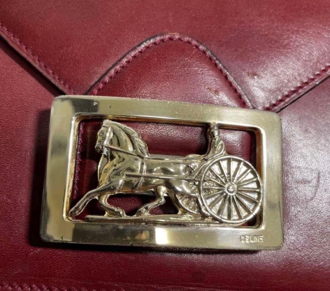 CELINE ヴィンテージ レザーショルダーバッグ