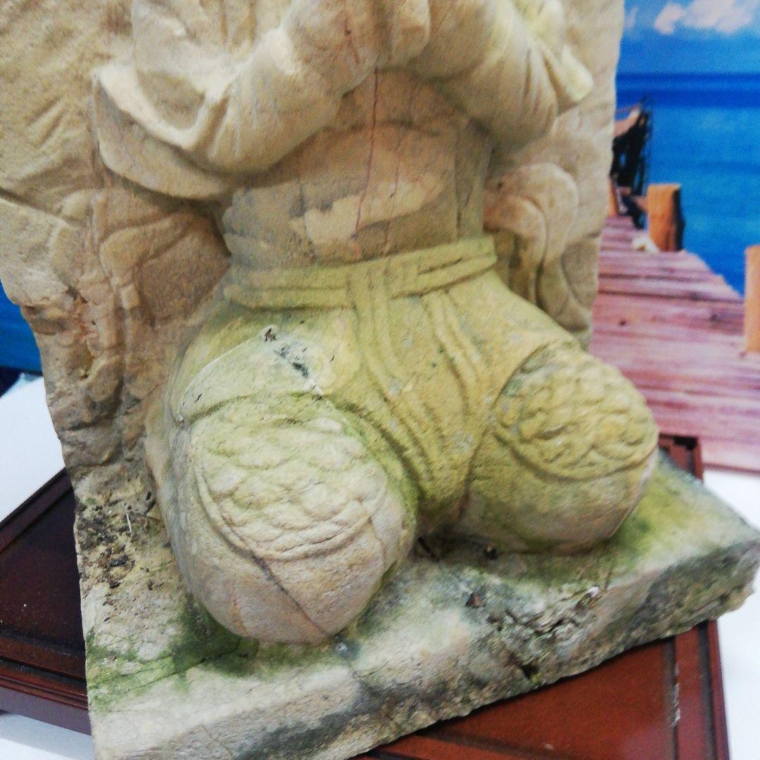 仏教美術石仏石灰岩高さ４６センチサイズ重量１０キログラム地域詳細不明オブジェ置物