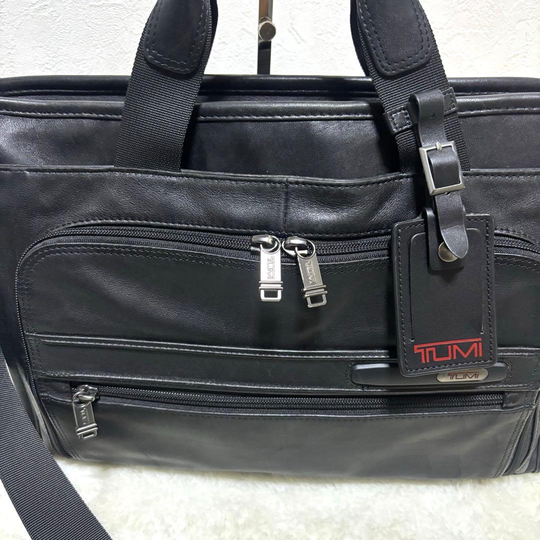 希少 TUMI 963110D4 オールレザー ビジネスバッグ 2way 黒