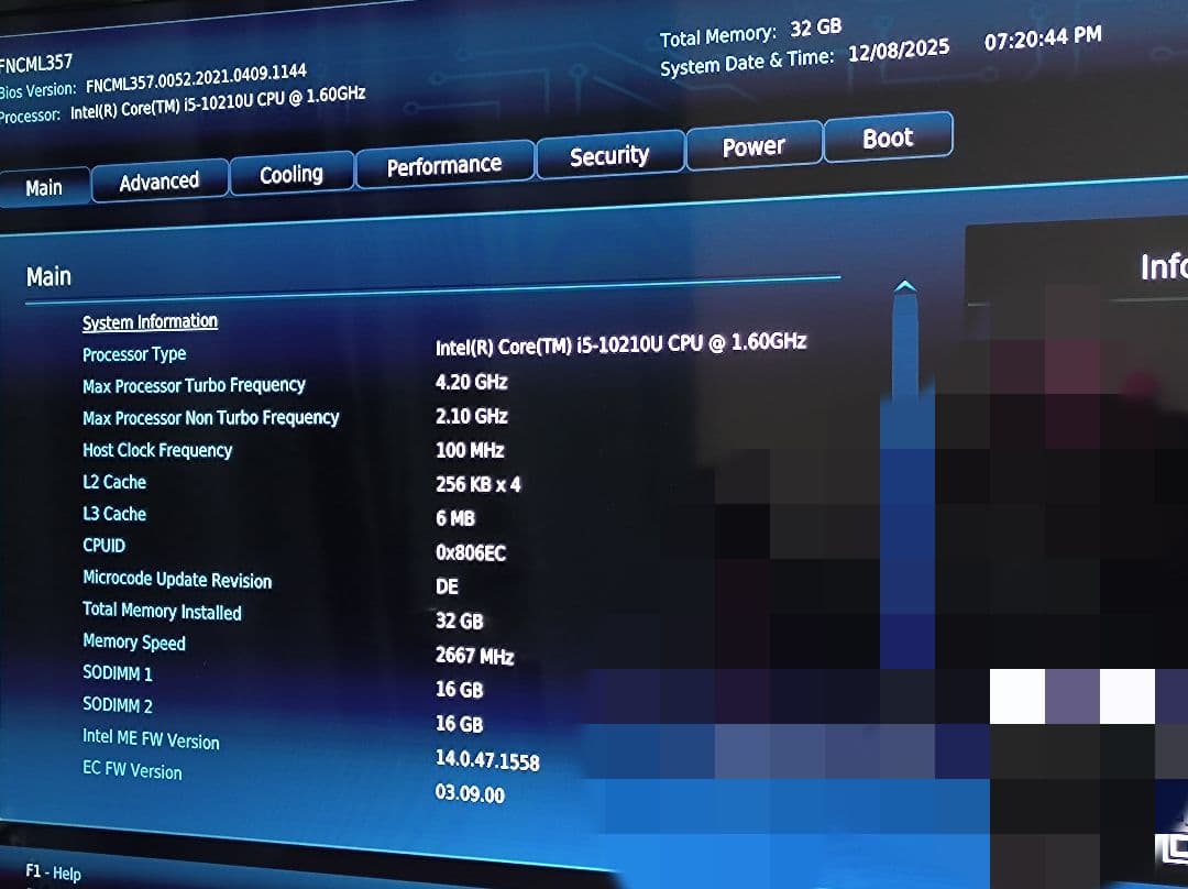 Intel NUC 10i5FNH メモリー 32gb i5 10世代