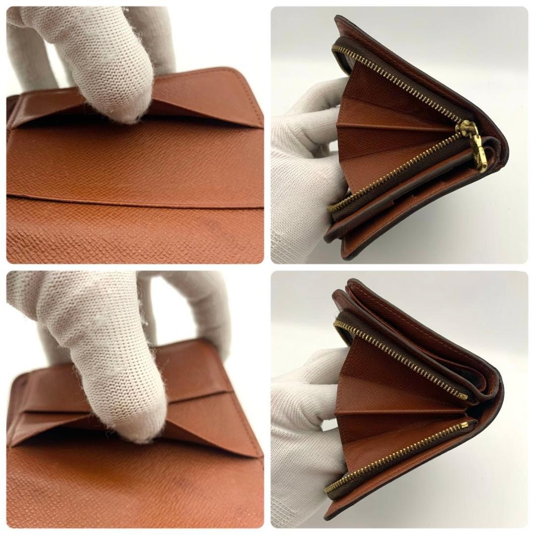 鑑定済み 箱付き ルイヴィトン コンパクトジップ 二つ折り モノグラム 財布