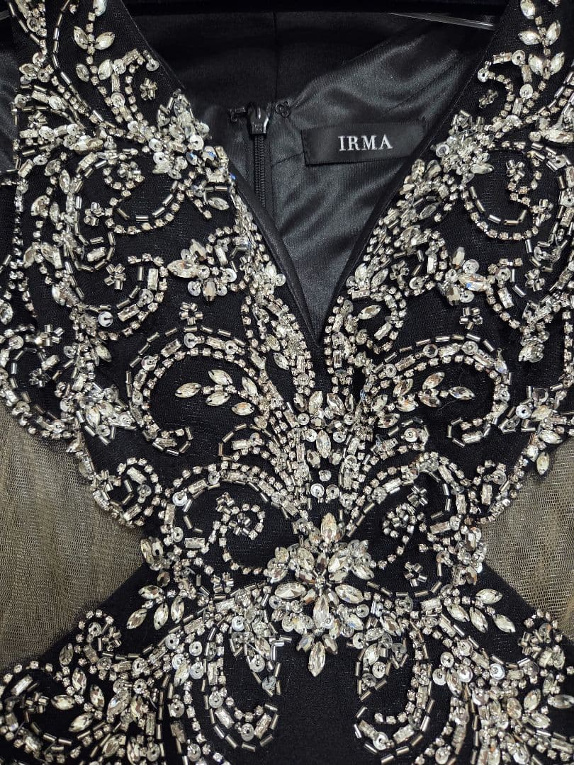 断捨離中! IRMA ドレス XS ブラック ビジュー