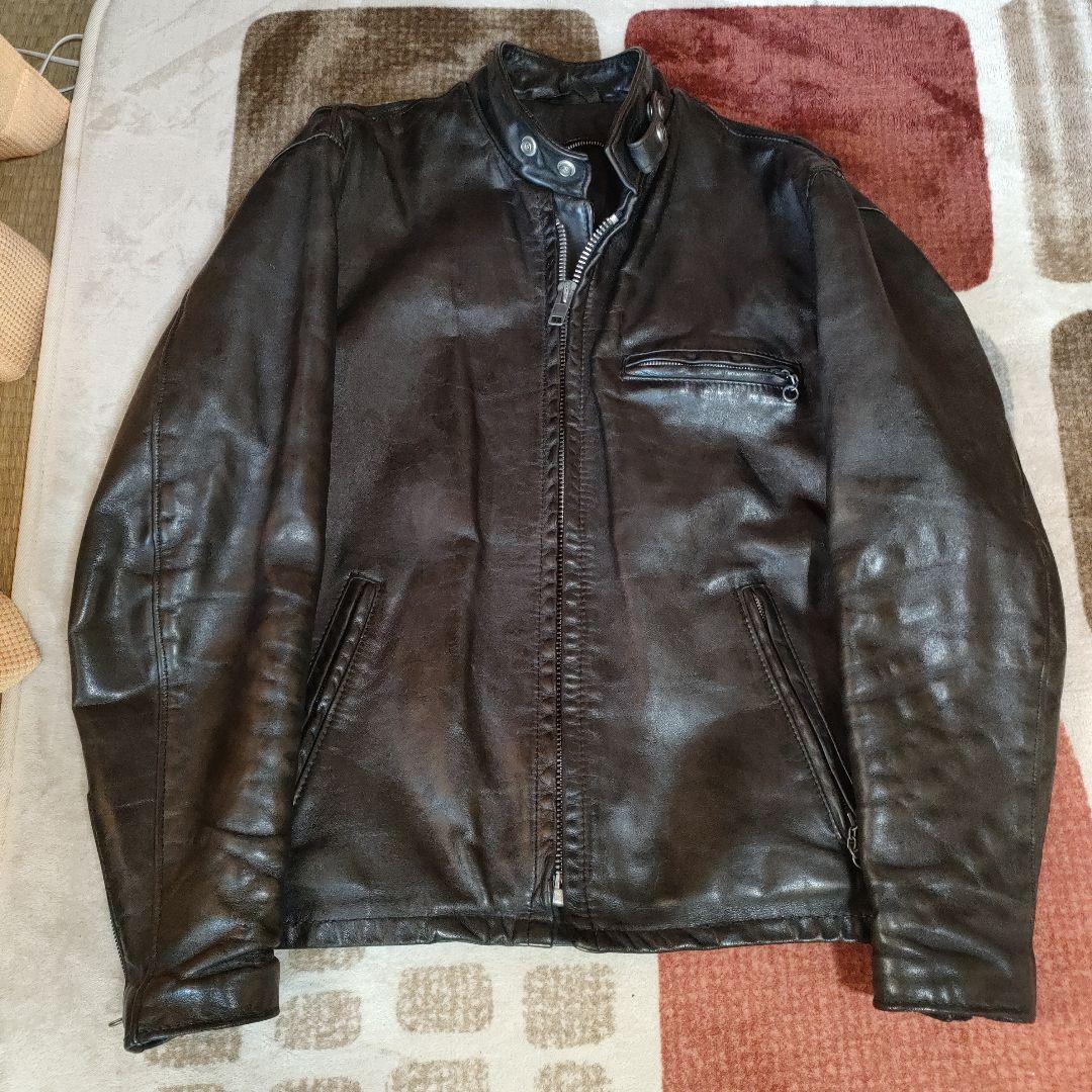 レアモデル　１４１　Schott　シングルライダース　３６　人気641の革違い