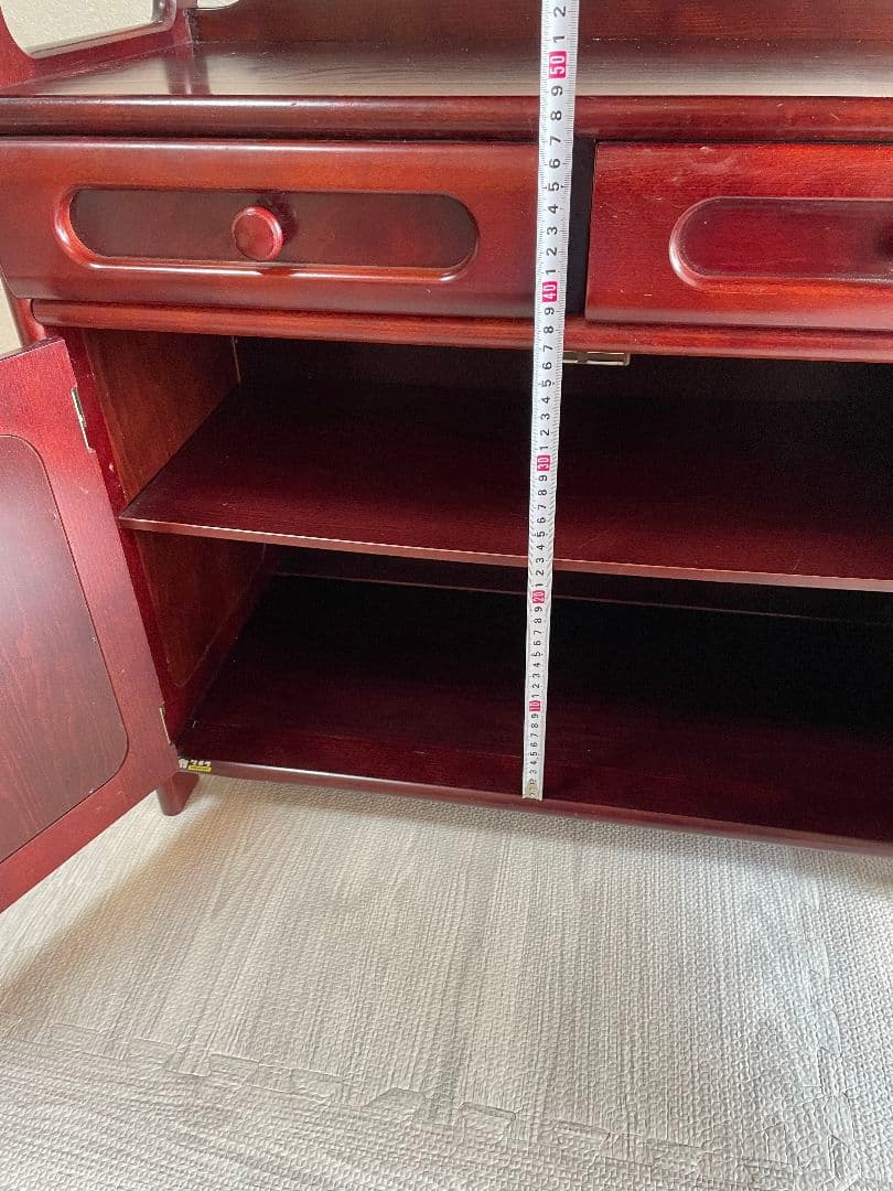 ミーコカリモク　電話台　ファックス台　チェスト　棚　高級家具　ヴィンテージ