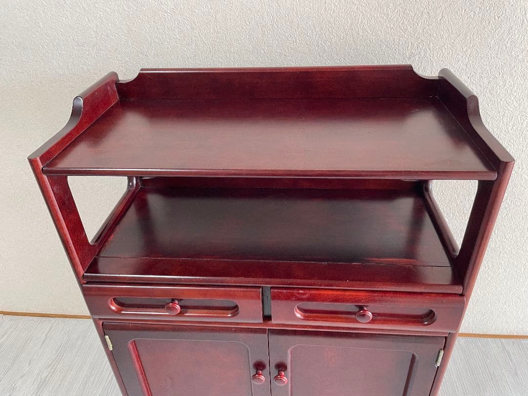 ミーコカリモク　電話台　ファックス台　チェスト　棚　高級家具　ヴィンテージ