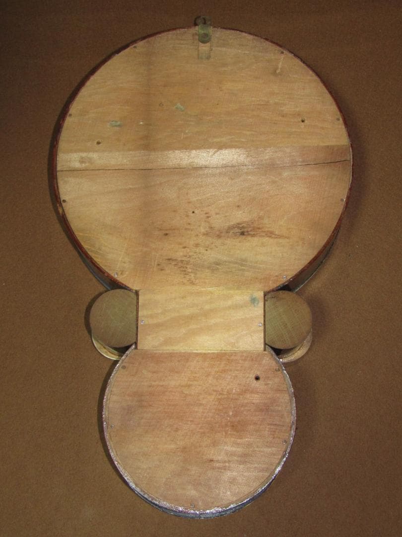 【イングラハム 掛時計 ダルマ時計 金四ツ丸　木箱付】アメリカ製　稼動品　明治