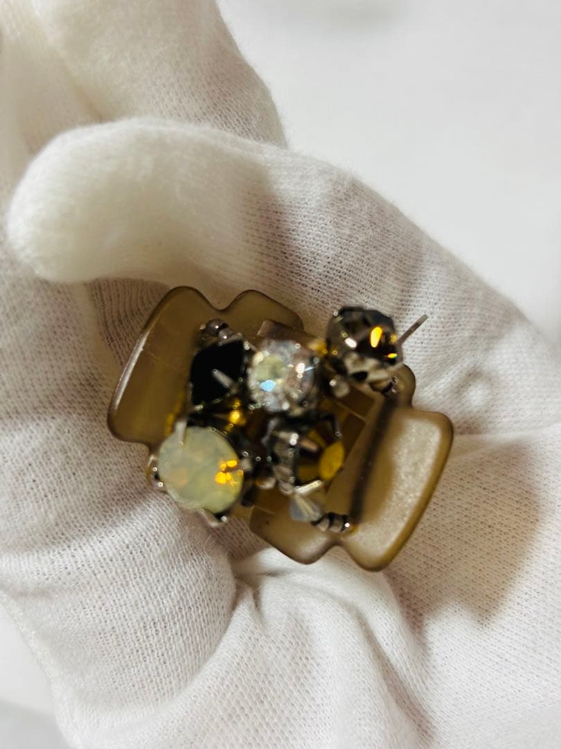 【2個】コンプレックスビズ　デザートクリップ　　大　中　ゴールド　黄　クリップ