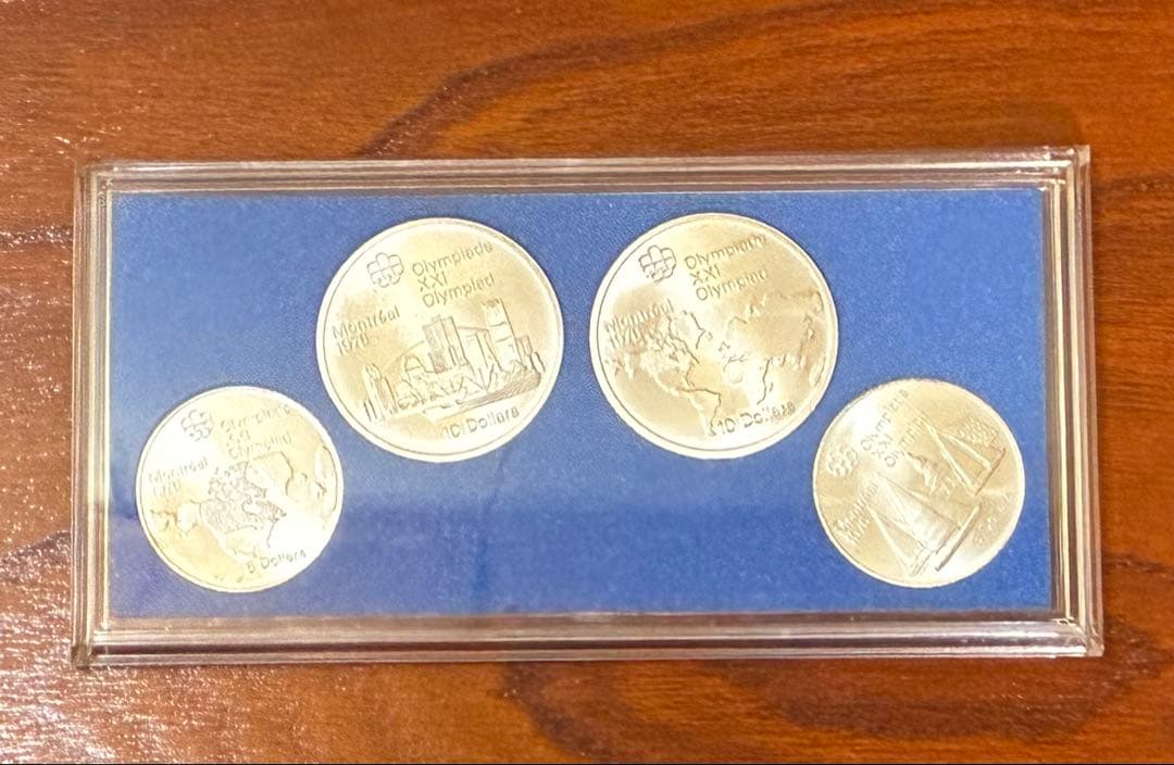 第21回 モントリオールオリンピック 記念銀貨 4枚セット（オレンジケース付）