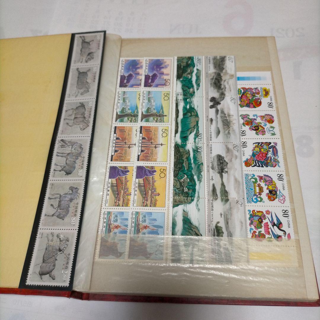 【売約】1396 外国切手 中国切手 コレクション大量未使用12ページ分