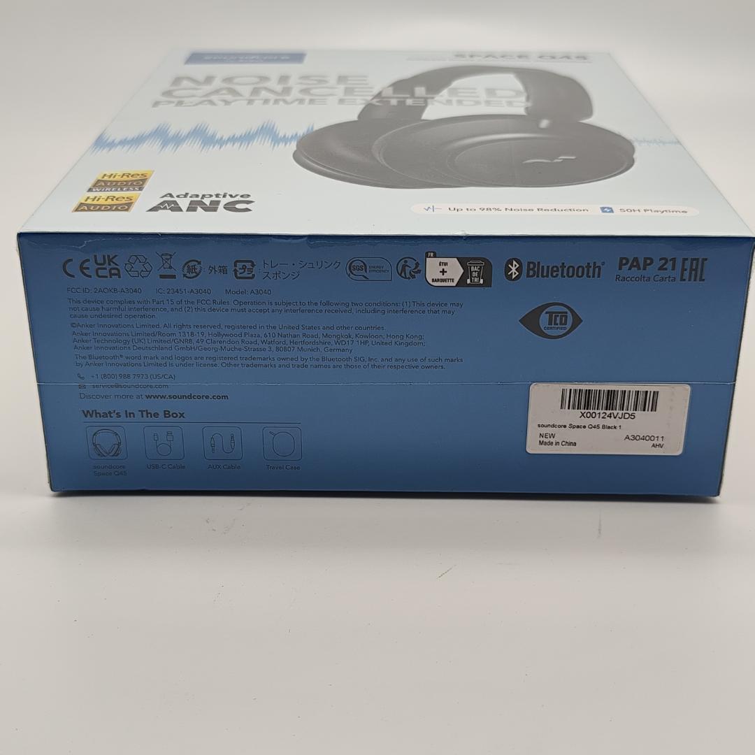 soundcore Space Q45 ワイヤレスヘッドホン ハイレゾ ブラック