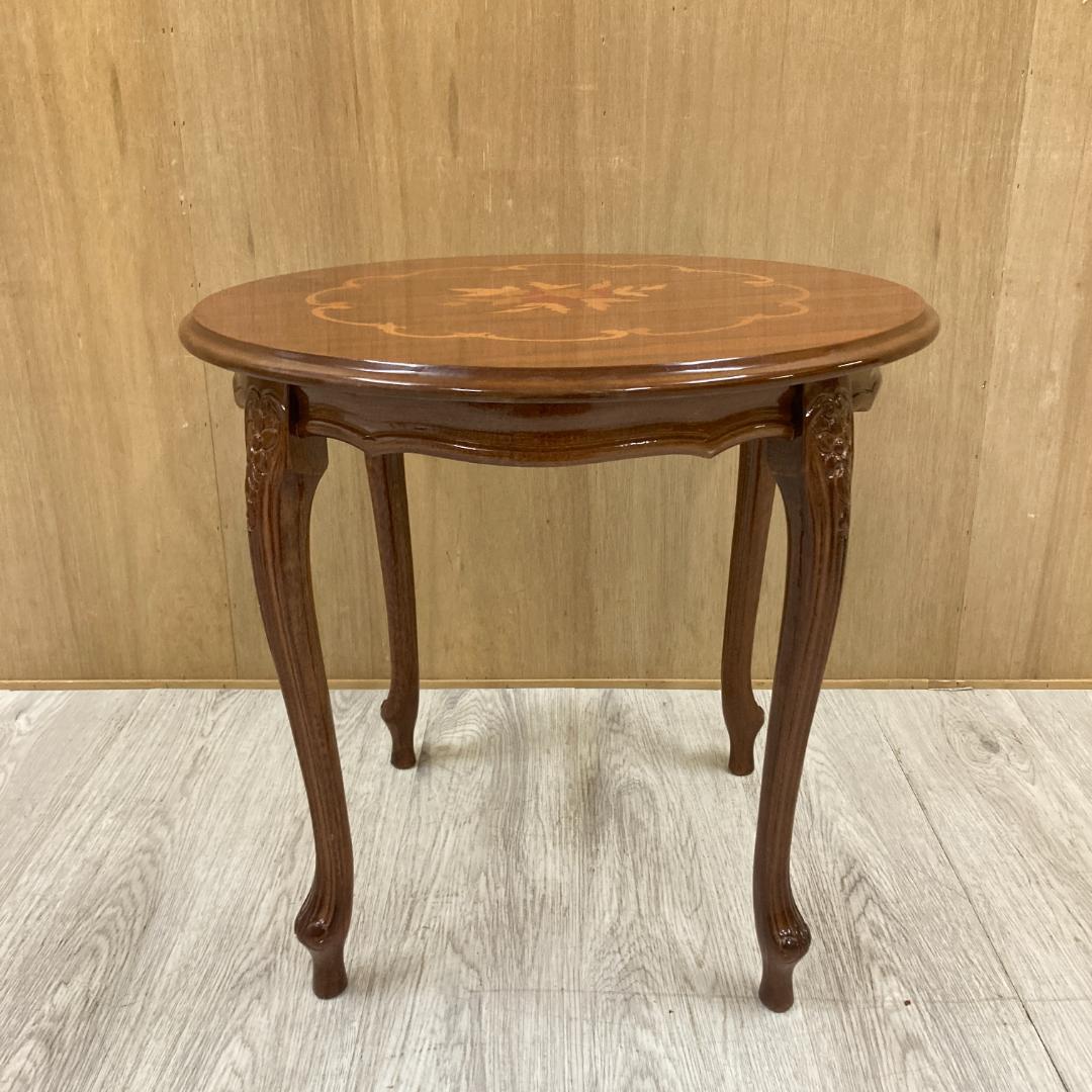 イタリア製　象嵌　猫脚　サイドテーブル　コーヒーテーブル