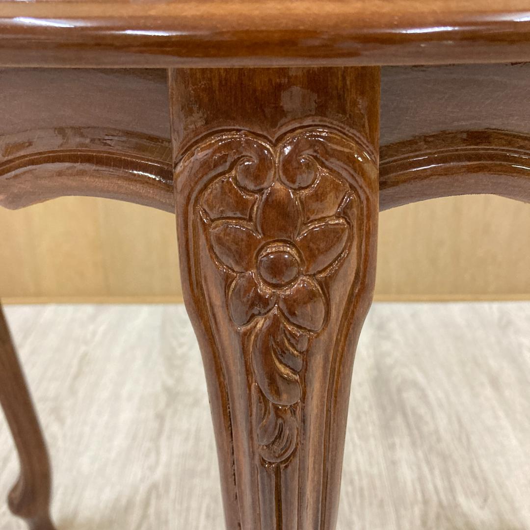 イタリア製　象嵌　猫脚　サイドテーブル　コーヒーテーブル