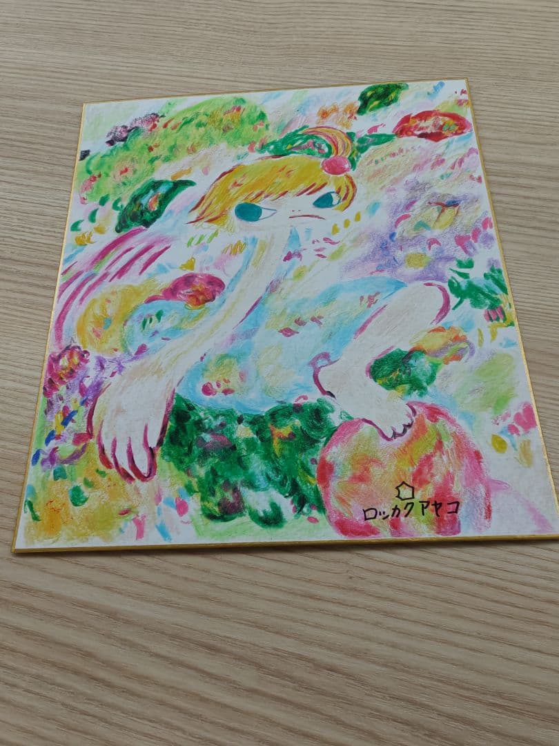 ロッカクアヤコ　手描き絵画（色紙）６枚セット