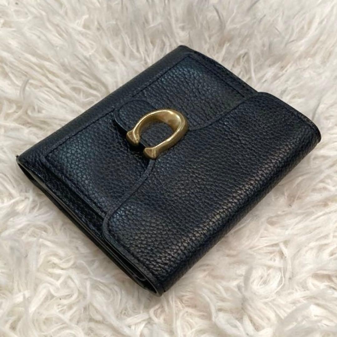 【美品】COACH タビー　スモールウォレット　二つ折り財布　黒