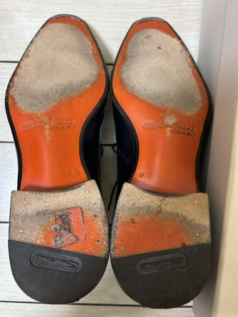 Santoni ブラックオックスフォードシューズ　11542
