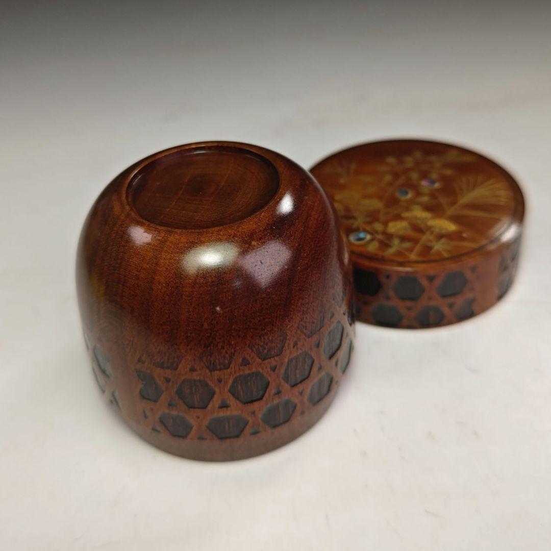 イ972 棗『加賀蒔絵師　和田寿峰』『萩蒔絵　籠目茶器　共箱』漆塗　茶道具