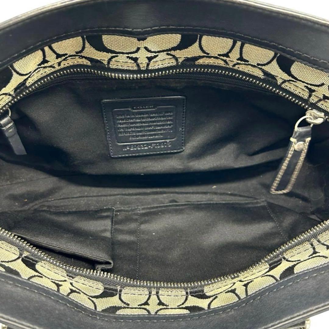 COACH キャンバス レザー ワンショルダー　y2kシグネチャー F13975