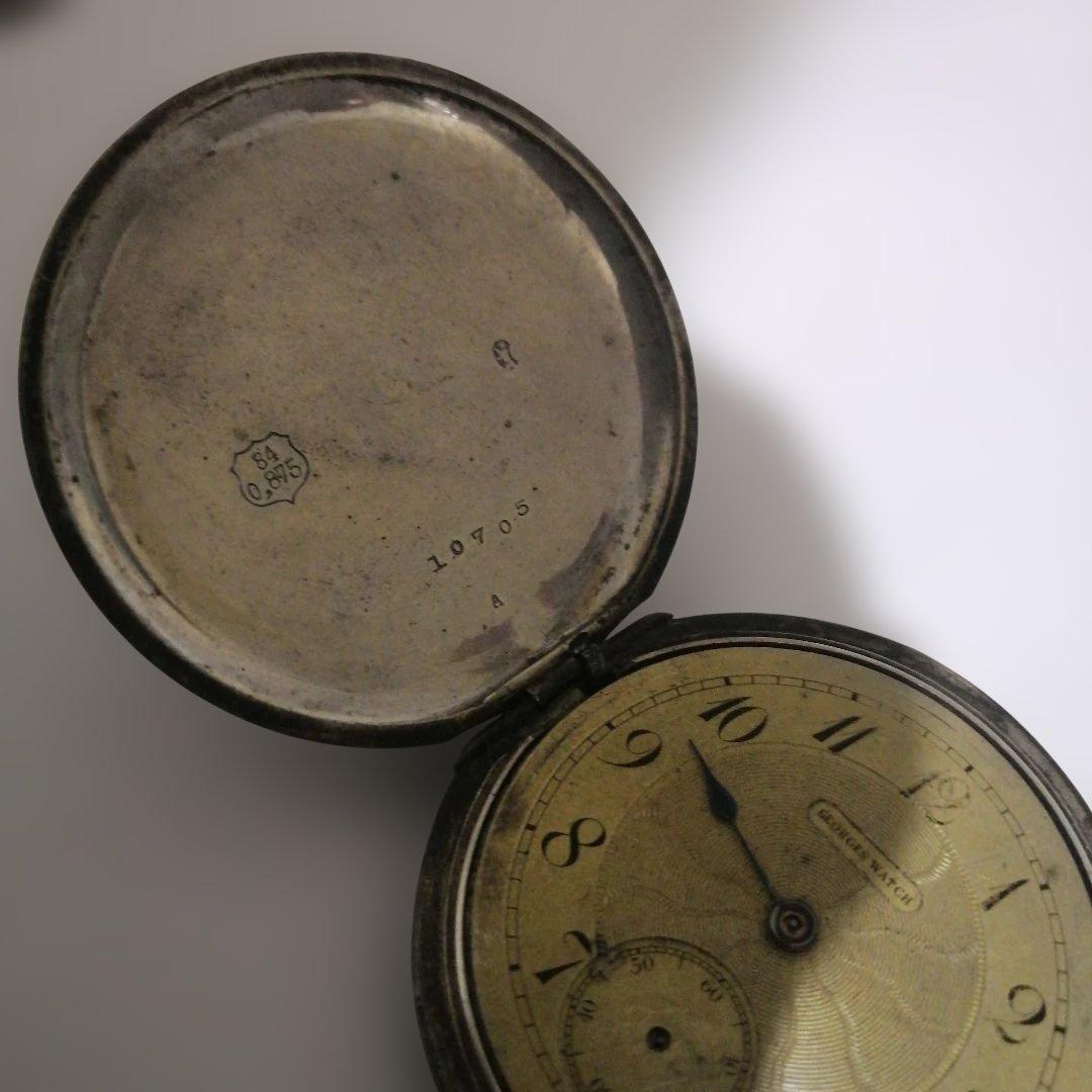 k*3様 懐中時計 アナログ表示 金属チェーン付きビンテージ